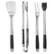 Pure Grill 4-Piece Stainless Steel BBQ Tool Utensil Set - Professional Grade Barbecue Accessories